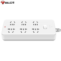 公牛(BULL) 新国标插座6位总控全长3米 插线板/插排/排插/接线板/拖线板 GN-109K