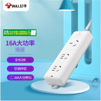 公牛(BULL)大功率16A插座/插线板/插排/排插/接线板 3位无开关全长3米大功率16A插座 GN-405D