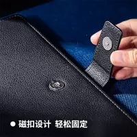 得力(deli)25K120张商务磁扣皮面本办公用品教师节礼物 工作记事本日记本会议记录本笔记本子 黑色3301