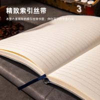 得力(deli)A5/120张羊巴皮记事本教师节礼物 记事本文具办公用品加厚复古日记本皮面本笔记本子 灰色 3340