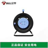 公牛(BULL) 卷线盘/工程接线/移动电缆电线盘/工地盘插 GN-804L 支架式[四位无线卷盘/可卷30米]