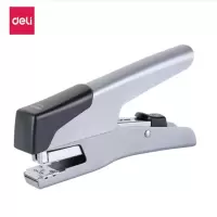 得力(deli) 手握式订书机 大 外卖打包专用订单商用订书器省办公用品 银色 0358