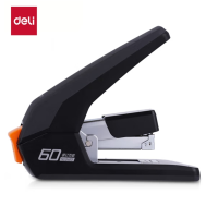 得力(deli)60页省力厚层大订书机/订书器 大号加厚订书机 适配23/6~23/10订书钉 黑色 0465