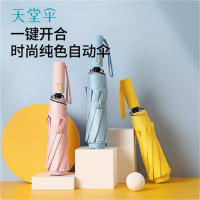 天堂伞全自动黑胶防晒太阳伞30828