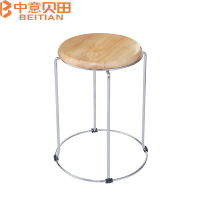 中意贝田 BT-Y134 300*300*450mm 钢筋凳子实心加厚圆椅不锈钢简约现代