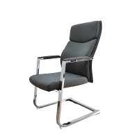 中意贝田 BT-Y3001会议室弓形办公椅皮质简约钢架会议凳子商务高档靠背电脑椅