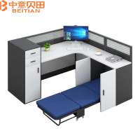 中意贝田 BT-Z595 1.8米办公室员工单人办公室办公桌职员工位带午休可折叠休息床