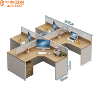 中意贝田 BT_Z774 办公家具办工桌子屏风卡座办公室职员办公桌椅组合