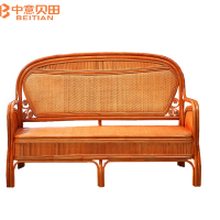 中意贝田 BT-Y12经典老式藤椅沙发复古藤木家具藤沙发