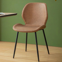 中意贝田 BT-CY667 北欧简约现代餐厅餐桌椅子软包靠背皮椅书桌椅