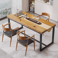 中意贝田 BT-CZ666 实木茶桌书桌简约现代茶台会议桌办公桌