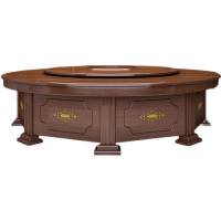 中意贝田 BT-CZY777 1.6米新中式电动餐桌吃饭桌子带转盘饭店桌椅酒店大圆桌