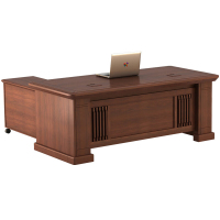 中意贝田 BT-KJ666 实木老板桌总裁桌办公桌大班台新中式实木办公桌