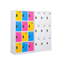 中意贝田 BT-SH10 员工更衣柜电子感应锁存包柜健身房彩色铁皮柜储物柜