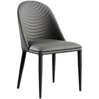 中意贝田 BT-CY707 餐椅家用轻奢皮椅现代简约客厅时尚豪华靠背椅 深灰色 470*450*820mm
