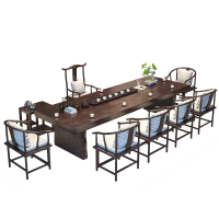 中意贝田 BT-DGNZ90 新中式大板多功能桌办公茶桌实木长条桌