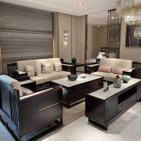 中意贝田 BT-SFZH67 新中式实木沙发组合现代中式禅意客厅高端家具