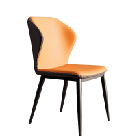 中意贝田 BT-DZ81 餐椅靠背椅子客厅休闲椅酒店洽谈椅 橙色