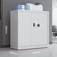 中意贝田XJAG4保密文件柜密码档案柜钢制办公资料柜矮柜 无斗智能指纹锁 900*420*940mm