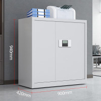 中意贝田XJAG11保密文件柜密码档案柜钢制办公资料柜矮柜 带斗电子密码锁 900*420*940mm