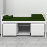 中意贝田 XJC-10铁艺单层床员工宿舍单人床铁架床带鞋柜 2000*900*810mm