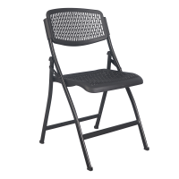 中意贝田 黑色免安装折叠椅 活动宣传椅培训会议椅电脑椅