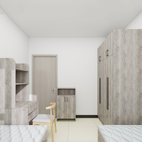 宿舍全屋定制家具床衣柜床头柜写字桌椅三件套枕芯被芯床垫组合