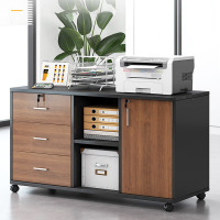 中意贝BT-HDG903 文件柜办公室带锁小柜子可移动带抽屉带轮桌下储物柜矮柜120*40*60mm