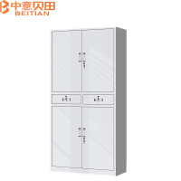 中意贝田 BT-G009 850*390*1800mm 办公室文件柜铁皮档案二斗铁门文件柜 HJ