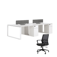 中意贝田 BT-Z203 办公室简约现代屏风员工财务桌 职员办公桌椅组合 HJ