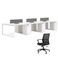 中意贝田 BT-Z205 办公室简约现代屏风员工财务桌 职员办公桌椅组合 HJ