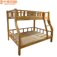 中意贝田 BT-C001 2000*1310*1720mm 上下床双层子母床榉木色橡木实木高低床上下铺 HJ