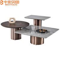 中意贝田 BT-J533 天然大理石茶几别墅客厅高端设计真石茶几组合 HJ