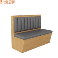 中意贝田 BT-CT899 餐厅桌椅储物卡座定制咖啡奶茶小吃汉堡火锅店实木半圆弧形卡座 HJ