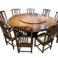 中意贝田 BT-YZ091 1.8米新中式饭店餐厅酒店实木大圆桌商用包厢圆形吃饭餐桌 HJ