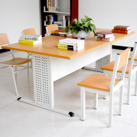 中意贝田 BT-ZY45 图书馆阅览桌书籍馆学校阅览室阅读桌钢木简约会议桌读书桌阅览椅 HJ