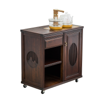 中意贝田 BT-CG45 茶台茶桌边柜侧柜实木泡茶吧几烧水壶一体茶水柜子650*350*650mm HJ