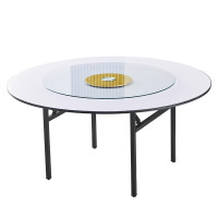 中意贝田 BT-ZY98 家用简易大圆桌酒店饭店10人15人20人折叠餐桌餐饮店配套圆桌转盘 HJ