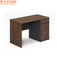 中意贝田 BT-CZ003 加厚加宽电脑桌简约现代1.41.6米单人台带抽屉键盘主机胡桃木 HJ