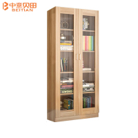 中意贝田 BT-W002通体透明玻璃书柜储物柜收纳柜双门通玻书柜 HJ