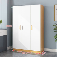 中意贝田 BT-YG445 衣柜卧室平开门柜子实木组合现代简约出租房衣柜简易衣橱 HJ