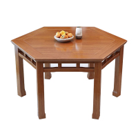 中意贝田 BT-CZ555 实木六角桌岩板餐桌饭店桌椅组合多边形定制 HJ