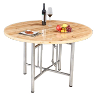 中意贝田 BT-CZ900 折叠餐桌6人8人10人家用饭店大圆桌食堂餐馆圆桌面板台面 HJ