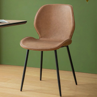 中意贝田 BT-CY667 北欧简约现代餐厅餐桌椅子软包靠背皮椅书桌椅 HJ