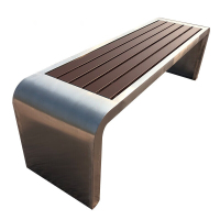 中意贝田 BT-CTY78 1.2米长椅不锈钢长凳户外长椅防腐塑木长条凳椅子庭院休闲座椅 HJ