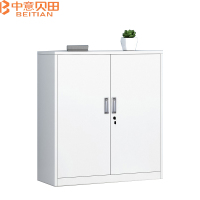 中意贝田 BT-G037 钢制文件柜铁皮柜带锁储物柜资料柜对开门档案柜850*390*950mm HJ
