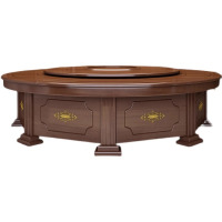 中意贝田 BT-CZY707 1.8米新中式电动餐桌吃饭桌子带转盘饭店桌椅酒店大圆桌 HJ