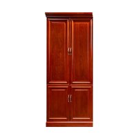 中意贝田 BT-KJ45 油漆文件柜资料柜木质中上下双开门文件柜书柜胡桃色 HJ