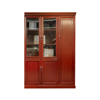 中意贝田 BT-KJ3171 书柜三门文件柜档案柜红胡桃色 HJ