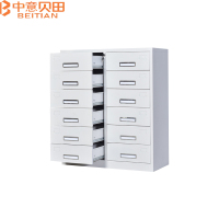 中意贝田 BT-DG01 斗柜文件柜多层格子铁皮柜资料柜带锁工具零件收纳柜 HJ
